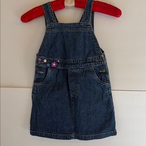 Stylish Kids Denim Overalls with Floral Accents